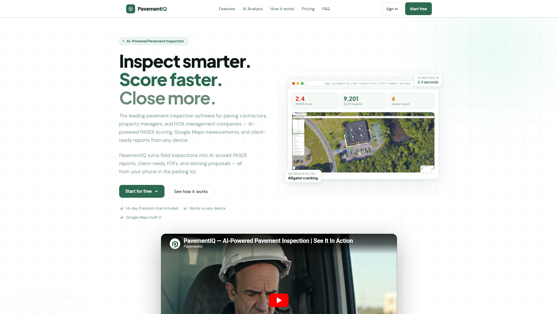 PavementIQ screenshot